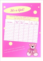 Guess Baby Weight Chart Template
