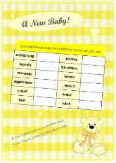 Free Printable Baby Shower Word Scramble Game